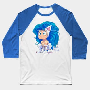 Cat Girl Baseball T-Shirt